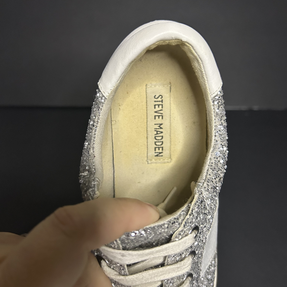 Steve Madden glitter sneakers in Gray - Picture 9 of 9